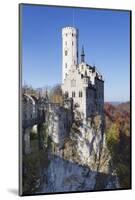 Lichtenstein Castle in Autumn, Swabian Alb, Baden Wurttemberg, Germany, Europe-Markus Lange-Mounted Photographic Print