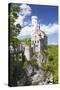 Lichtenstein Castle in Spring, Swabian Alb, Baden Wurttemberg, Germany, Europe-Markus Lange-Stretched Canvas