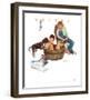 Lickin' Good Bath-Norman Rockwell-Framed Art Print