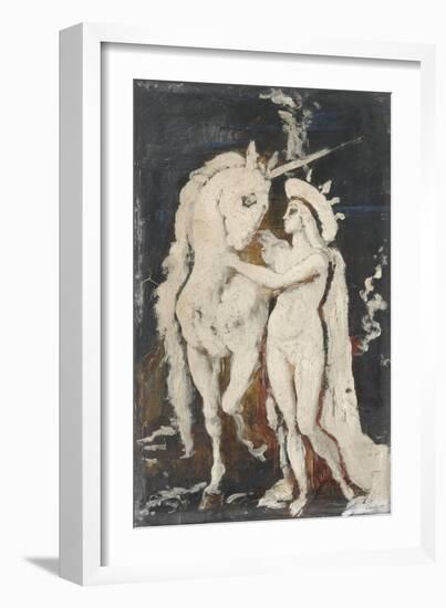 Licornes-Gustave Moreau-Framed Giclee Print