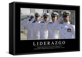 Liderazgo. Cita Inspiradora Y Póster Motivacional-null-Framed Stretched Canvas