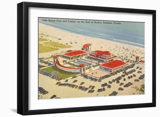 Lido Beach, Casino, Sarasota, Florida-null-Framed Art Print