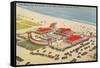 Lido Beach, Casino, Sarasota, Florida-null-Framed Stretched Canvas