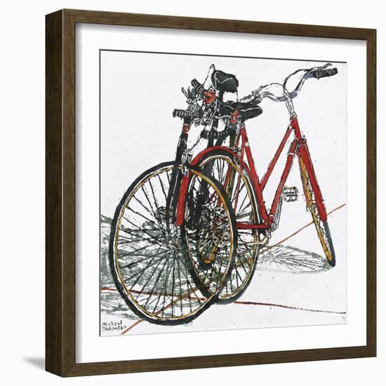 Lido Bikes Duet-Micheal Zarowsky-Framed Giclee Print