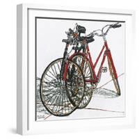 Lido Bikes Duet-Micheal Zarowsky-Framed Giclee Print