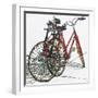 Lido Bikes Duet-Micheal Zarowsky-Framed Giclee Print