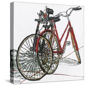 Lido Bikes Duet-Micheal Zarowsky-Stretched Canvas