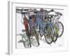 Lido Bikes Ensemble-Micheal Zarowsky-Framed Giclee Print