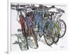 Lido Bikes Ensemble-Micheal Zarowsky-Framed Giclee Print