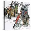 Lido Bikes Octet-Micheal Zarowsky-Stretched Canvas