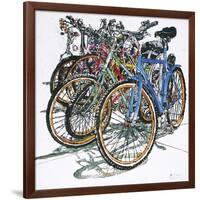 Lido Bikes Sextet-Micheal Zarowsky-Framed Giclee Print