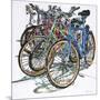 Lido Bikes Sextet-Micheal Zarowsky-Mounted Giclee Print