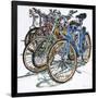 Lido Bikes Sextet-Micheal Zarowsky-Framed Giclee Print