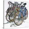 Lido Bikes Sextet-Micheal Zarowsky-Stretched Canvas