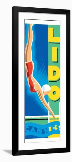 Lido Cannes-Brian James-Framed Art Print
