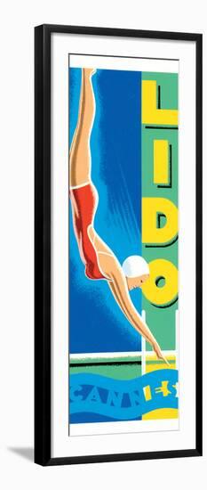 Lido Cannes-Brian James-Framed Art Print