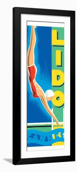 Lido Cannes-Brian James-Framed Art Print