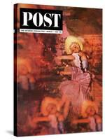 "Lido Chorus Girl," Saturday Evening Post Cover, March 7, 1964-David Douglas Duncan-Stretched Canvas
