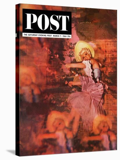 "Lido Chorus Girl," Saturday Evening Post Cover, March 7, 1964-David Douglas Duncan-Stretched Canvas