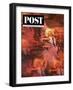 "Lido Chorus Girl," Saturday Evening Post Cover, March 7, 1964-David Douglas Duncan-Framed Giclee Print