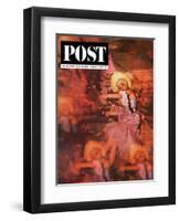 "Lido Chorus Girl," Saturday Evening Post Cover, March 7, 1964-David Douglas Duncan-Framed Giclee Print