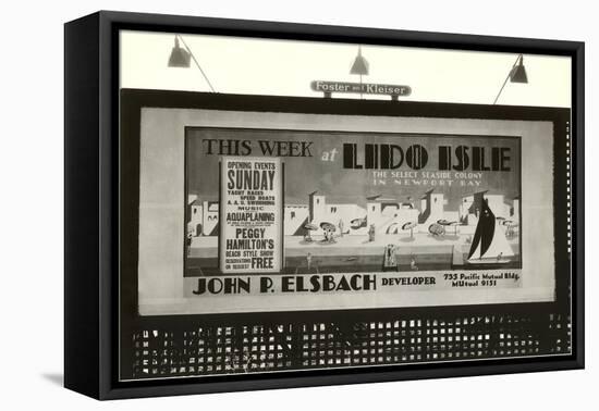 Lido Isle Billboard-null-Framed Stretched Canvas