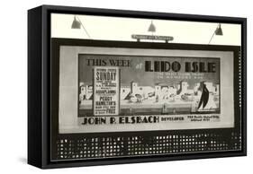 Lido Isle Billboard-null-Framed Stretched Canvas