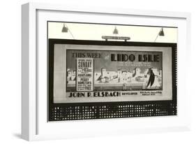 Lido Isle Billboard-null-Framed Art Print