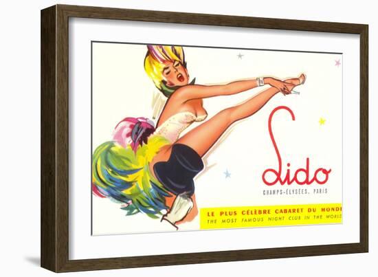 Lido Poster, Dancing Girl, France-null-Framed Art Print