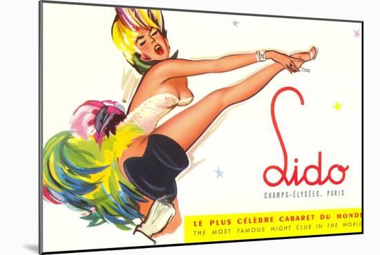 Lido Poster, Dancing Girl, France-null-Mounted Art Print