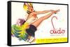 Lido Poster, Dancing Girl, France-null-Framed Stretched Canvas