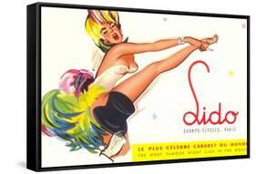 Lido Poster, Dancing Girl, France-null-Framed Stretched Canvas