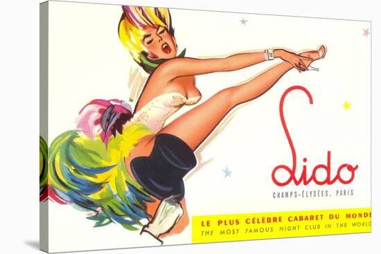Lido Poster, Dancing Girl, France-null-Stretched Canvas