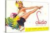 Lido Poster, Dancing Girl, France-null-Stretched Canvas