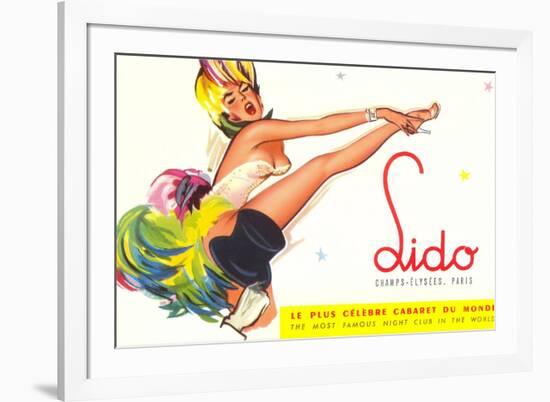 Lido Poster, Dancing Girl, France-null-Framed Premium Giclee Print