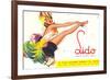 Lido Poster, Dancing Girl, France-null-Framed Premium Giclee Print