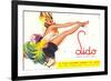 Lido Poster, Dancing Girl, France-null-Framed Premium Giclee Print