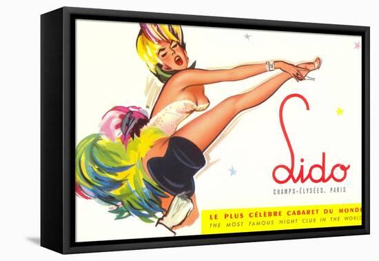 Lido Poster, Dancing Girl, France-null-Framed Stretched Canvas