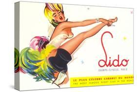 Lido Poster, Dancing Girl, France-null-Stretched Canvas