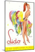 Lido Poster, Showgirl-null-Mounted Art Print