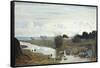 Lido with Cattle Grazing-Giuseppe Abbati-Framed Stretched Canvas