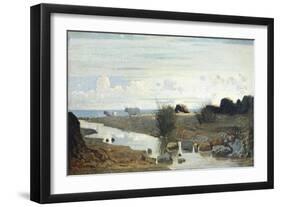 Lido with Cattle Grazing-Giuseppe Abbati-Framed Giclee Print