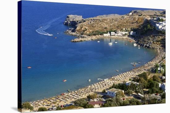 Lidos Beach, Rhodes, Greece, Europe-Ken Gillham-Stretched Canvas