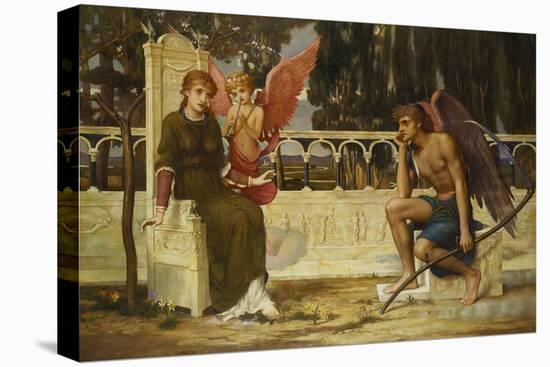 Liebe und Zeit (Love and Time)-John Melhuish Strudwick-Stretched Canvas