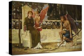 Liebe und Zeit (Love and Time)-John Melhuish Strudwick-Stretched Canvas