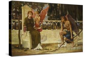 Liebe und Zeit (Love and Time)-John Melhuish Strudwick-Stretched Canvas