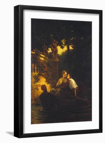 Liebespaar Im Kahn-Camille Pissarro-Framed Premium Giclee Print