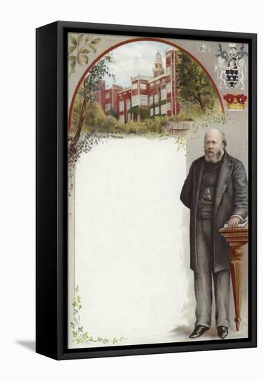 Liebig Card Featuring Lord Salisbury-null-Framed Stretched Canvas