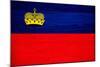 Liechtenstein Flag Design with Wood Patterning - Flags of the World Series-Philippe Hugonnard-Mounted Art Print