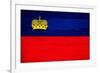 Liechtenstein Flag Design with Wood Patterning - Flags of the World Series-Philippe Hugonnard-Framed Art Print